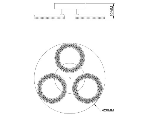 Оформить заказ Накладная люстра Escada 10281/3LED| VIVID-LIGHT.RU