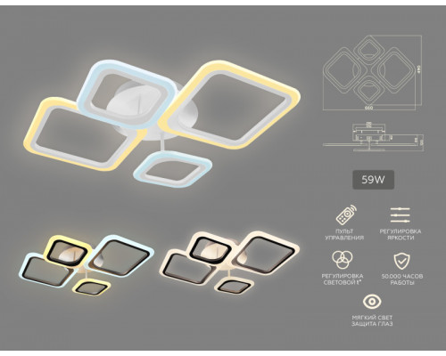 Сделать заказ Накладная люстра Ambrella Light FA4382| VIVID-LIGHT.RU