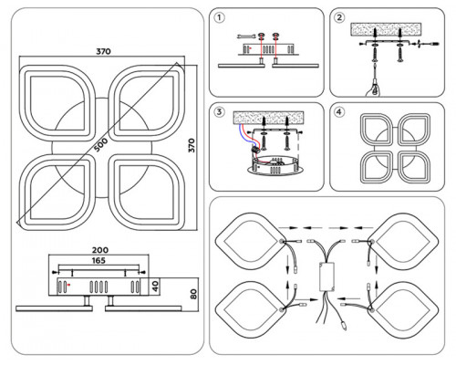 Купить Накладная люстра Ambrella Light FA4488| VIVID-LIGHT.RU