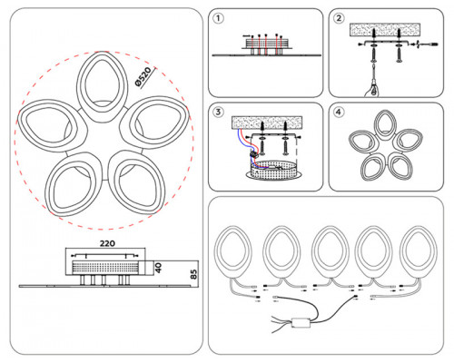 Заказать Накладная люстра Ambrella Light FA4492| VIVID-LIGHT.RU
