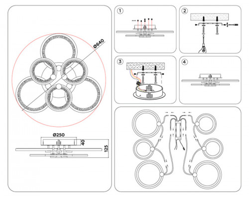 Заказать Накладная люстра Ambrella Light FA4092| VIVID-LIGHT.RU