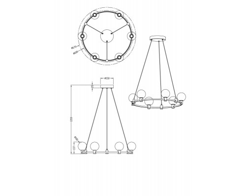 Заказать Подвесная люстра Freya FR4005PL-06B1| VIVID-LIGHT.RU