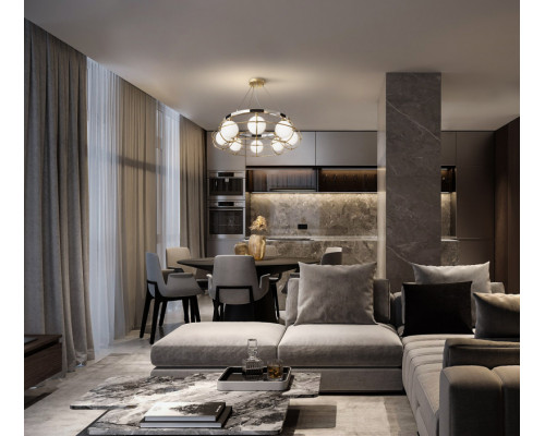 Оформить заказ Подвесная люстра Maytoni MOD312PL-08GCH| VIVID-LIGHT.RU