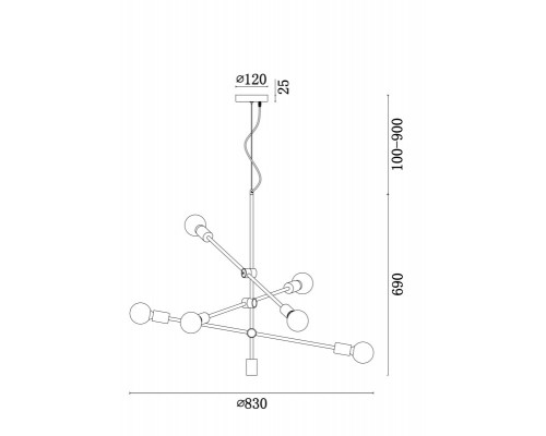 Заказать Подвесная люстра Freya FR5043PL-06BS| VIVID-LIGHT.RU