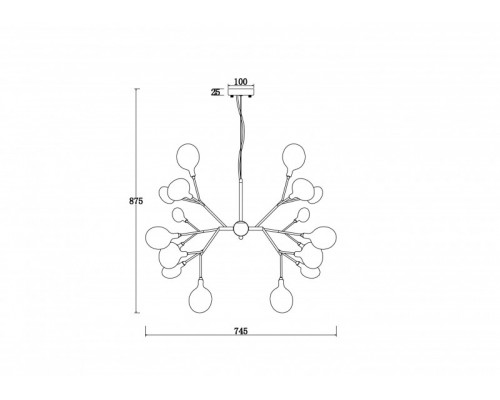 Сделать заказ Подвесная люстра Freya FR5049PL-27B| VIVID-LIGHT.RU