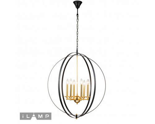 Сделать заказ Подвесная люстра iLamp 9977-800 GL+BK| VIVID-LIGHT.RU