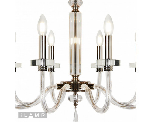 Заказать Подвесная люстра iLamp P9474-8 Nickel| VIVID-LIGHT.RU