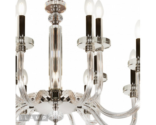 Оформить заказ Подвесная люстра iLamp P9474-8+4 Nickel| VIVID-LIGHT.RU