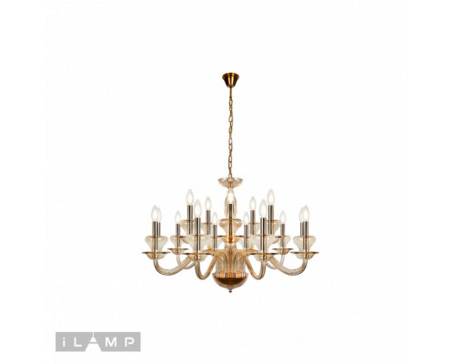 Оформить заказ Подвесная люстра iLamp P9448-10+5 Gold| VIVID-LIGHT.RU