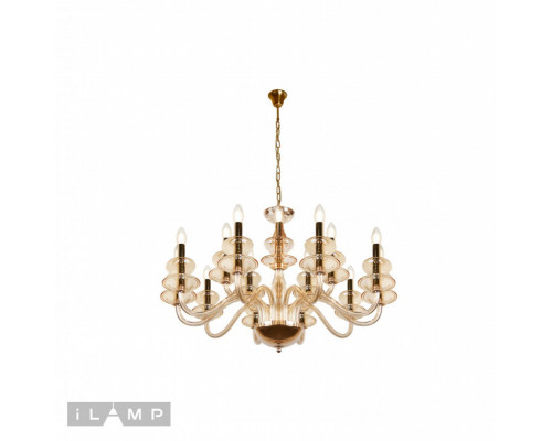 Оформить заказ Подвесная люстра iLamp P9448-10+5 Gold| VIVID-LIGHT.RU