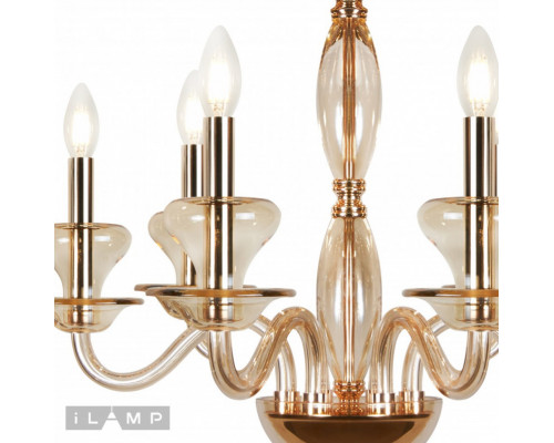 Оформить заказ Подвесная люстра iLamp P9448-6 Gold| VIVID-LIGHT.RU