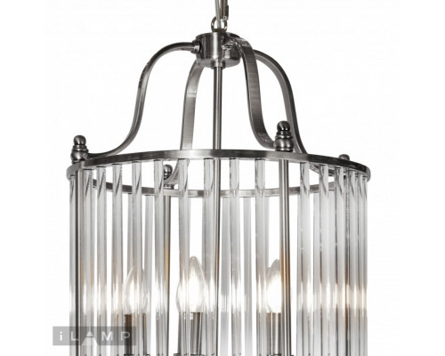 Купить Подвесная люстра iLamp P2437-5 Nickel| VIVID-LIGHT.RU