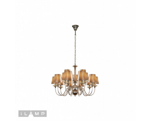 Оформить заказ Подвесная люстра iLamp P2406-10+5 Nickel| VIVID-LIGHT.RU