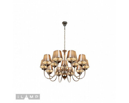 Оформить заказ Подвесная люстра iLamp P2406-10+5 Nickel| VIVID-LIGHT.RU