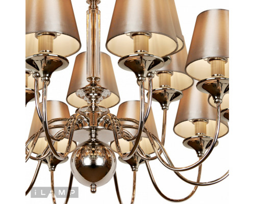 Оформить заказ Подвесная люстра iLamp P2406-10+5 Nickel| VIVID-LIGHT.RU