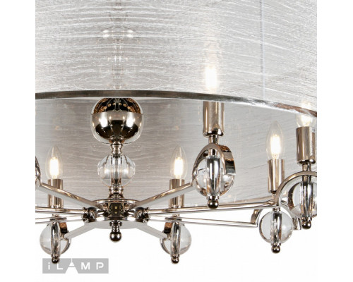 Заказать Подвесная люстра iLamp P2400-8 Nickel| VIVID-LIGHT.RU