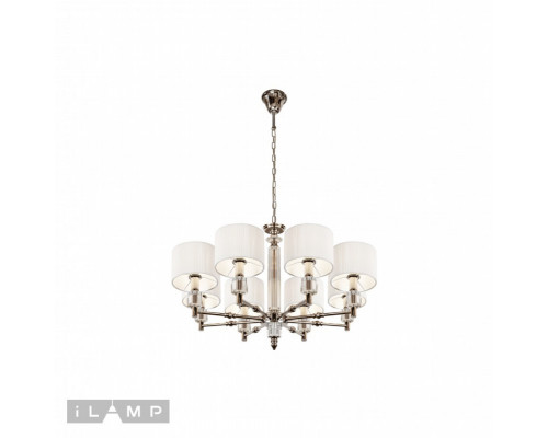 Заказать Подвесная люстра iLamp P2404-8 Nickel| VIVID-LIGHT.RU