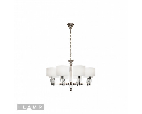 Заказать Подвесная люстра iLamp P2404-8 Nickel| VIVID-LIGHT.RU