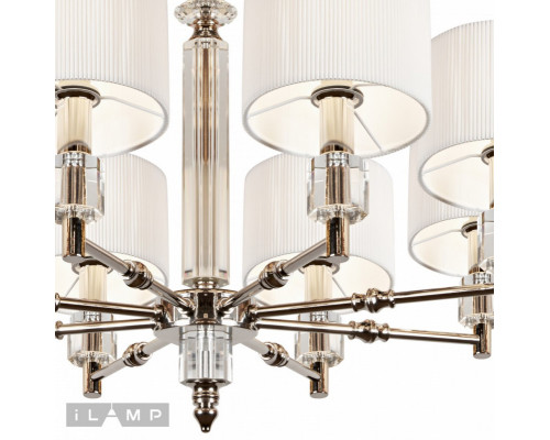 Заказать Подвесная люстра iLamp P2404-8 Nickel| VIVID-LIGHT.RU