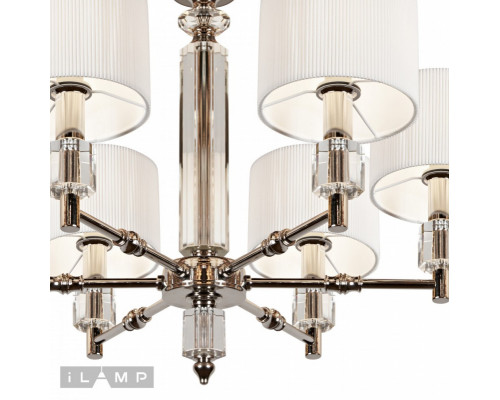 Купить Подвесная люстра iLamp P2404-6 Nickel| VIVID-LIGHT.RU