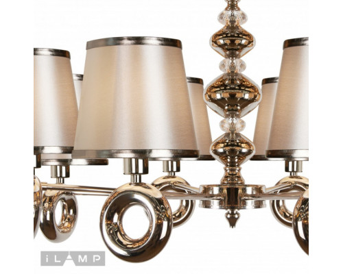 Купить Подвесная люстра iLamp P2401-8 Nickel| VIVID-LIGHT.RU