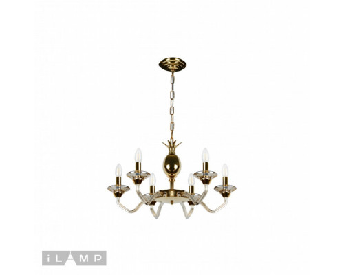Сделать заказ Подвесная люстра iLamp YT2049-6 GD+COG| VIVID-LIGHT.RU