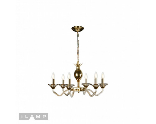 Сделать заказ Подвесная люстра iLamp YT2049-6 GD+COG| VIVID-LIGHT.RU