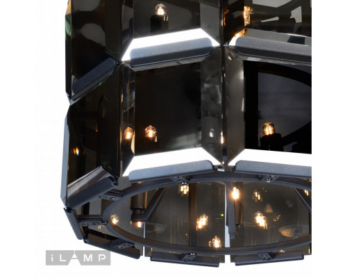 Оформить заказ Подвесная люстра iLamp 10490-5+5P BK| VIVID-LIGHT.RU