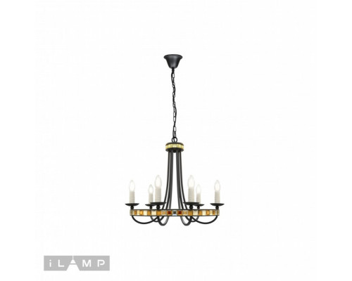 Купить Подвесная люстра iLamp 10190-6P BK| VIVID-LIGHT.RU