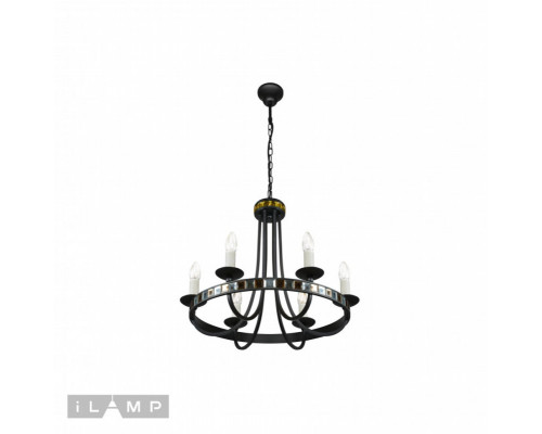 Купить Подвесная люстра iLamp 10190-6P BK| VIVID-LIGHT.RU
