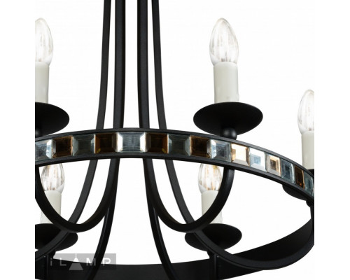Купить Подвесная люстра iLamp 10190-6P BK| VIVID-LIGHT.RU