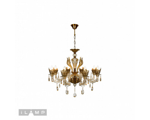 Купить Подвесная люстра iLamp 61078-8 BR| VIVID-LIGHT.RU