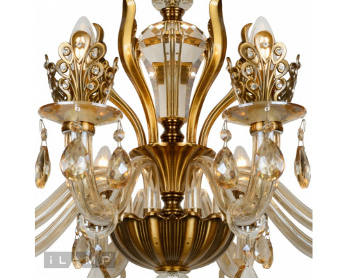 Купить Подвесная люстра iLamp 61078-8 BR| VIVID-LIGHT.RU