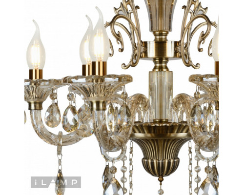 Оформить заказ Подвесная люстра iLamp 61079-6 BR| VIVID-LIGHT.RU
