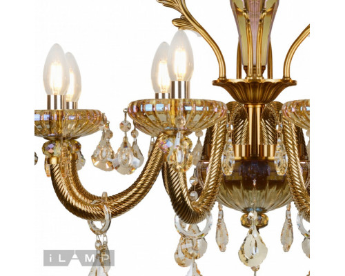 Сделать заказ Подвесная люстра iLamp 81069-8 BR| VIVID-LIGHT.RU
