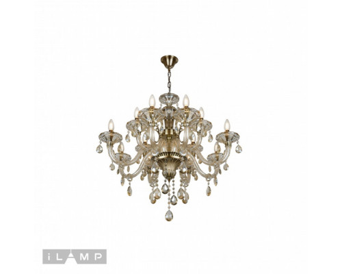 Оформить заказ Подвесная люстра iLamp 61079-8+4 BR| VIVID-LIGHT.RU