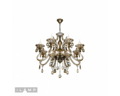 Купить Подвесная люстра iLamp 61082-8 BR| VIVID-LIGHT.RU
