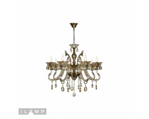 Купить Подвесная люстра iLamp 61082-8 BR| VIVID-LIGHT.RU