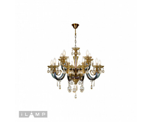 Сделать заказ Подвесная люстра iLamp 61081-8+4 BR| VIVID-LIGHT.RU