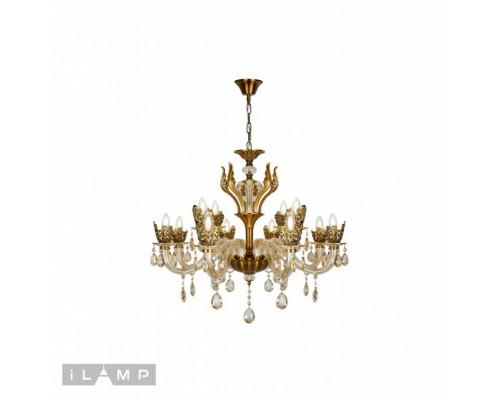 Купить Подвесная люстра iLamp 61078-8+4 BR| VIVID-LIGHT.RU