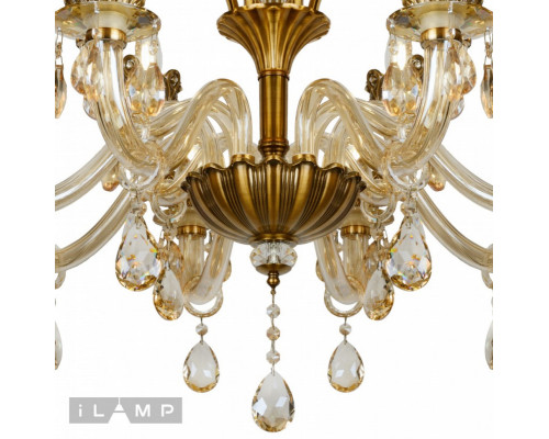 Купить Подвесная люстра iLamp 61078-8+4 BR| VIVID-LIGHT.RU