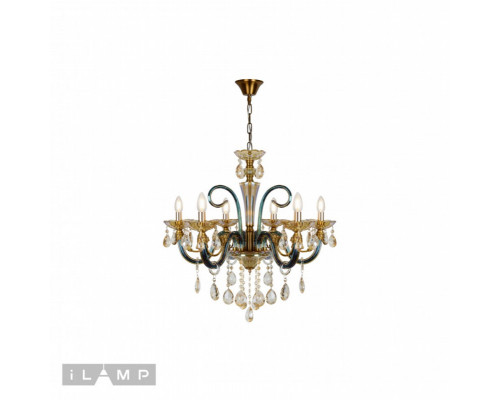 Заказать Подвесная люстра iLamp 61081-6 BR| VIVID-LIGHT.RU