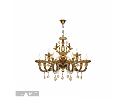 Заказать Подвесная люстра iLamp 81069-8+4 BR| VIVID-LIGHT.RU