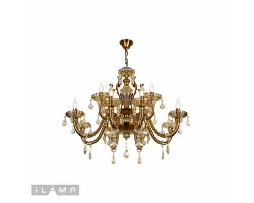 Заказать Подвесная люстра iLamp 81069-8+4 BR| VIVID-LIGHT.RU