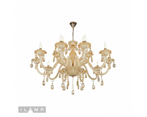 Сделать заказ Подвесная люстра iLamp 81072-10+5 WH| VIVID-LIGHT.RU