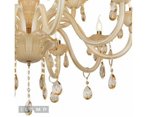 Сделать заказ Подвесная люстра iLamp 81072-10+5 WH| VIVID-LIGHT.RU