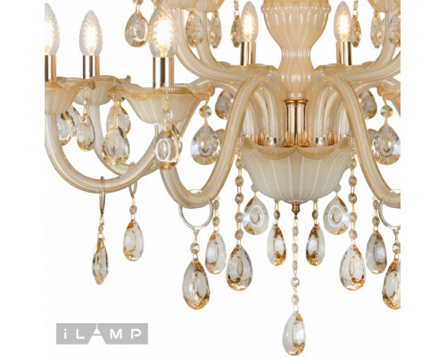 Заказать Подвесная люстра iLamp 81072-8+4 WH| VIVID-LIGHT.RU