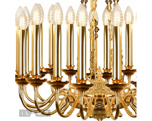 Сделать заказ Подвесная люстра iLamp MD8551-20 GD| VIVID-LIGHT.RU