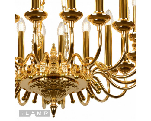 Сделать заказ Подвесная люстра iLamp MD8551-20 GD| VIVID-LIGHT.RU