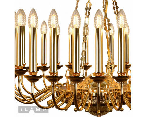 Оформить заказ Подвесная люстра iLamp MD8551-30 GD| VIVID-LIGHT.RU